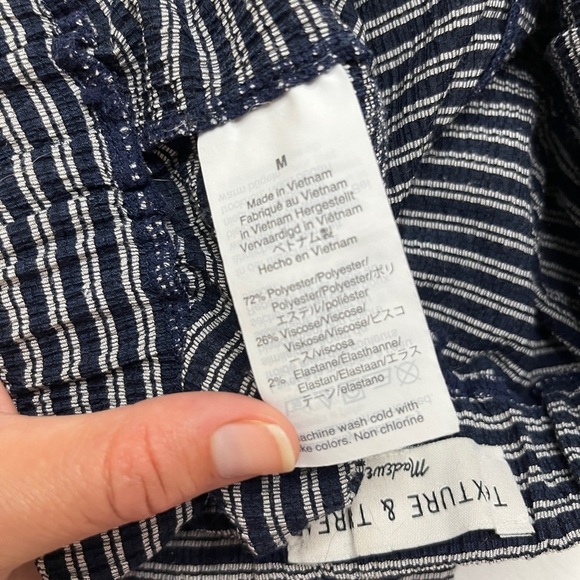 Madewell Texture & Thread Wide Leg Pull On Pant in Stripe Sz M - Picture 8 of 10